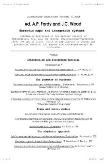 Harmonic maps and integrable systems