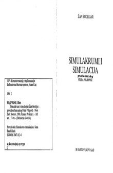 Simulakrumi i simulacija