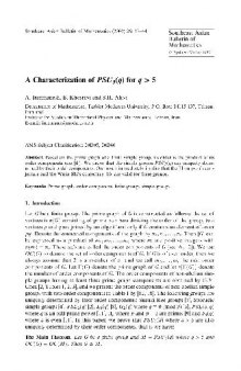 A Characterization of PSU3(q) for q>5
