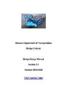 Bridge Design Manual. Hydraulic Design