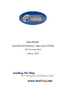 640-801 Cisco CCNA Cisco Certified Network Associate (Version 90.0)