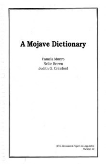A Mojave Dictionary issue Number 10
