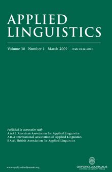 Applied Linguistics 30 (1)