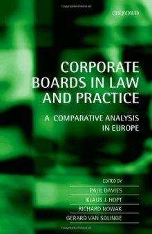 Corporate Boards in European Law: A Comparative Analysis