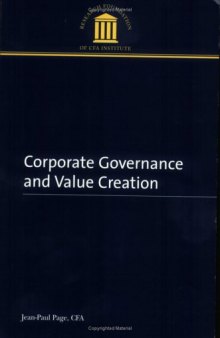 Corporate Governance and Value Creation