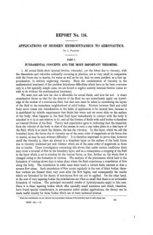 Applications of modern hydrodynamics to aeronautics