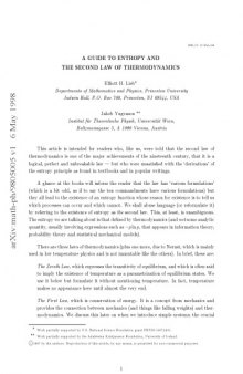 A Guide To Entropy And The Second Law Of Thermodynamics (Princeton)