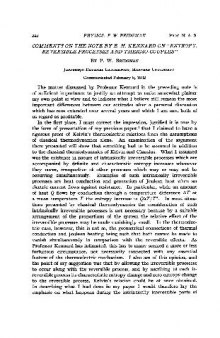 Comments on the Note by E. H. Kennard on Entropy, Reversible Processes and Thermo-Couples