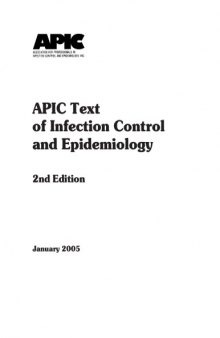 APIC Text of Infection Control & Epidemiology, 2nd Edition