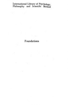 Foundations: Essays in Philosophy, Logic, Mathematics and Economics 