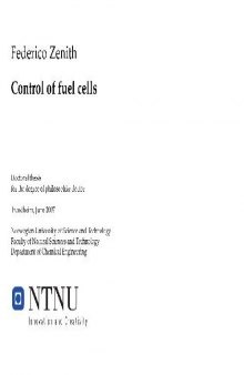 Control of fuel cells