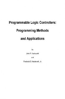 Plc Programming Methods And Applications
