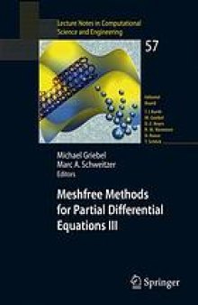 Meshfree methods for partial differential equations III