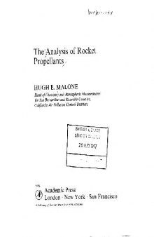 Analysis of Rocket Propellants