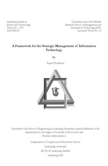 A framework for the strategic management of information technology