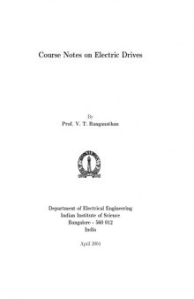 Course Notes on Electric Drives 