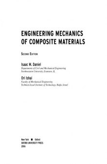 Engineering Mechanics of Composite Materials