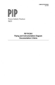 Piping and Instrumentation Diagram Documentation Criteria