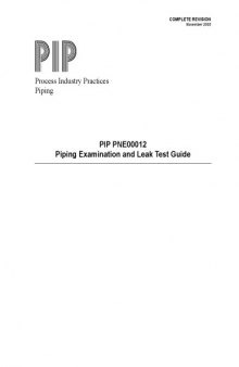 Piping Examination and Leak Test Guide