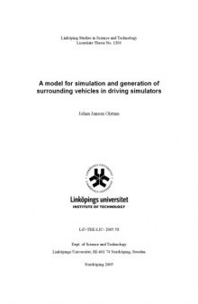 A model for simulation and generation of surrounding vehicles in driving simulators