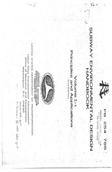 Subway Environmental Design Handbook, Vol. I: Principles and Applications