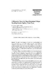 A Bifurcation Theory for Three-Dimensional Oblique Travelling Gravity-Capillary Water Waves