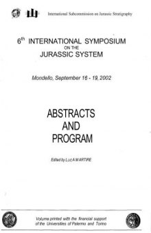 6th International Symposium on the Jurassic System, September 12-22 2002, Palermo. Abstracts and program