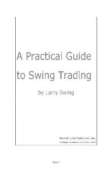 A Practical Guide to Swing Trading