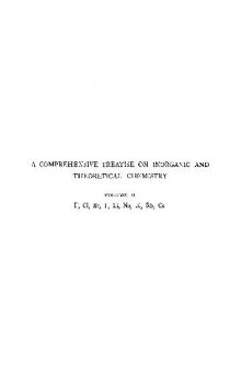 A Comprehensive Treatise Inorganic and Theoretical Chemistry