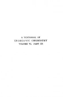 A textbook of inorganic chemistry vol.VI part III Vanadium, Niobium, and Tantalum