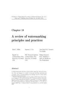 A review of watermarking principles and practices