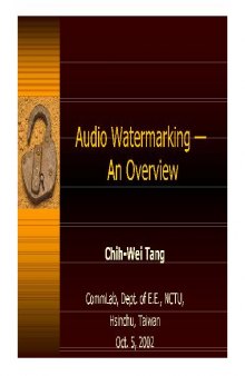 Audio Watermarking An Overview