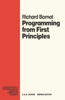 Programming from First Principles (Prentice-Hall International series in computer science)