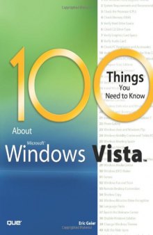 100 Things You Need to Know about Microsoft Windows Vista