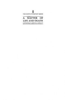 A Matter of life and death: Contemporary aboriginal mortality : proceedings of a workshop of the National Centre for Epidemiology and Population Health ... July 1989 
