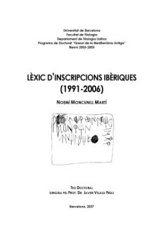Lèxic d'inscripcions ibèriques : 1991-2006