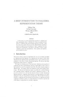 A brief introduction to coalgebra representation theory