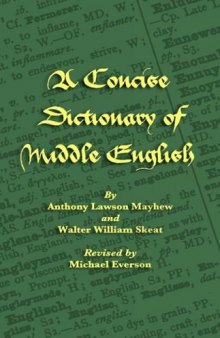 A Concise  Dictionary of Middle English (Middle English Edition)