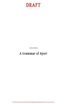 A Grammar of Ayeri