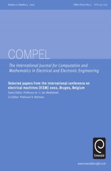 COMPEL - Selected papers from the international conference on electrical machines (ICEM) 2002, Bruges, Belgium (Volume 22, Number 4, 2003)