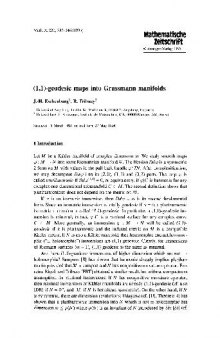 (1,1)-geodesic maps into grassmann manifolds