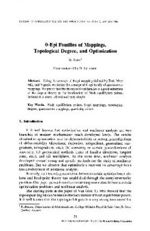 0 - Epi families of mappings, topological degree, and optimization