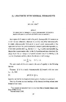 (0,1)-matrices with minimal permanents