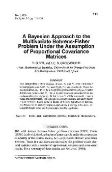 A Bayesian Approach to the Multivariate Behrens-Fisher Problem Under the Assumption of Proportional Covariance Matrices
