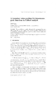 A Boundary Value Problem for Hypermon Genic Functions in Clifford Analysis
