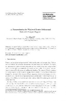 A Characterization for Windowed Fourier Orthonormal Basis with Compact Support