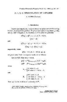 (0, 1, 2, 4) Interpolation by G -splines