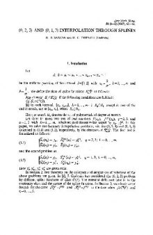 (0, 2, 3) and (0, 1, 3) interpolation through splines