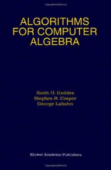 Algorithms for computer algebra