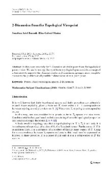 2-Dimension from the Topological Viewpoint